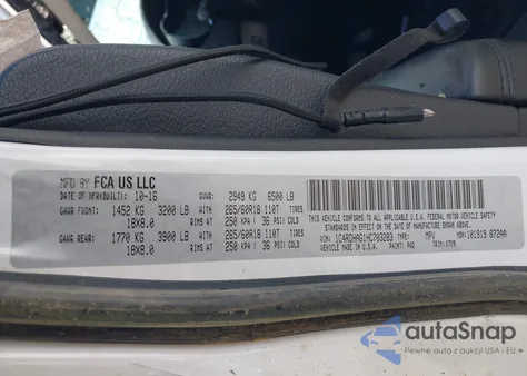 2017 Dodge Durango Sxt Rwd z USA, uszkodzony, nr VIN 1C4RDHAG1HC703283